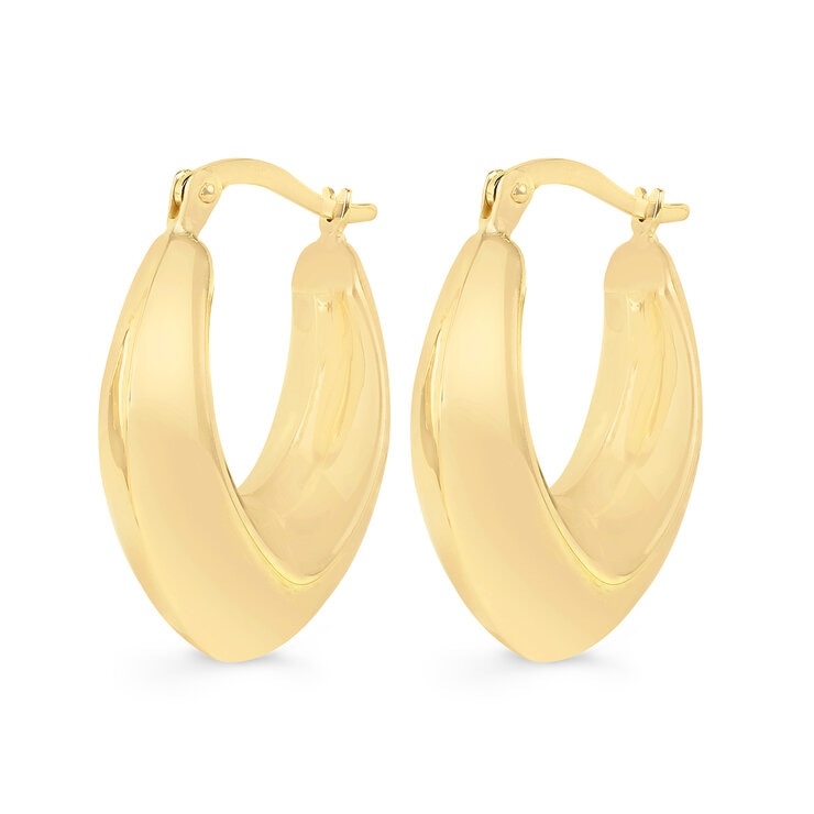 Arracadas 'V', Oro Amarillo 14K — Imagen 4 de 4
