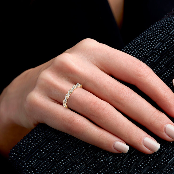 Anillo de Diamantes 0.20ctw, Oro Amarillo 14K — Imagen 2 de 4