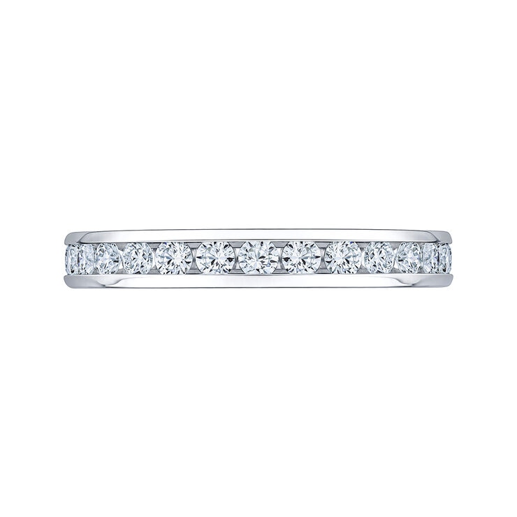 Anillo de Eternidad, 1.00ctw Diamantes, Oro Blanco de 14K — Imagen 4 de 4