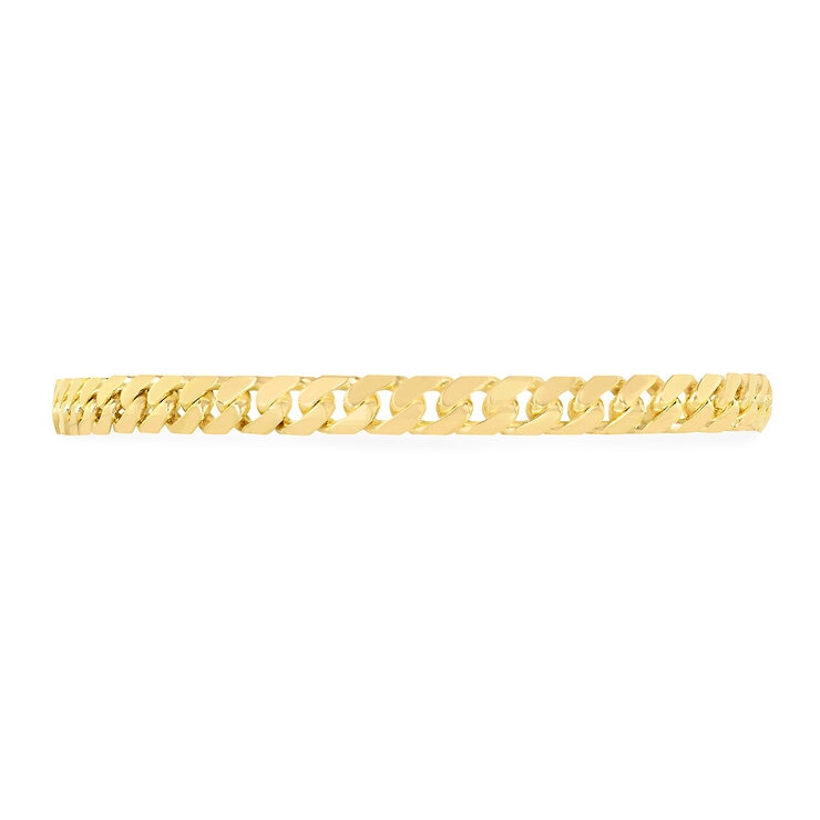 Pulsera de Eslabon Cubano, Oro Amarillo 14K — Imagen 2 de 4