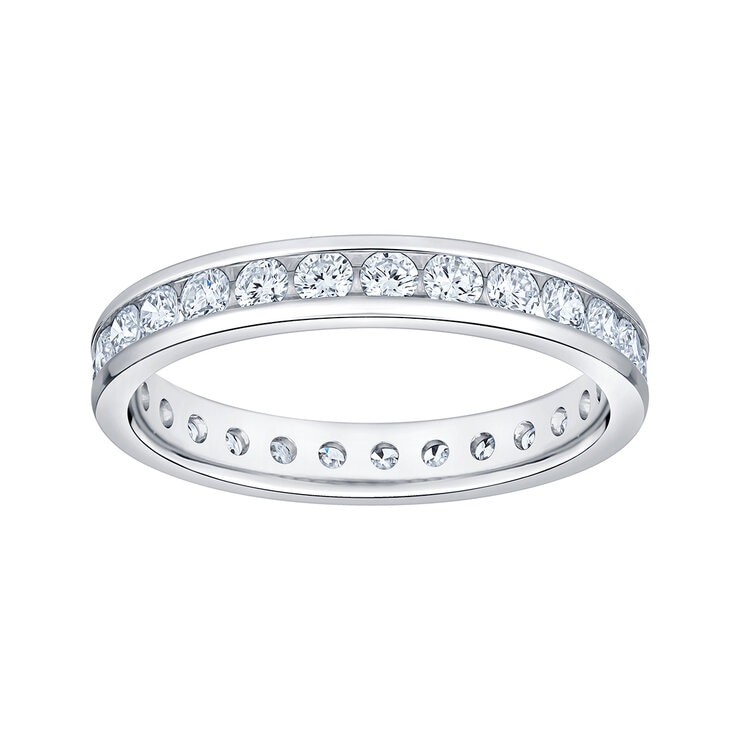 Anillo de Eternidad, 1.00ctw Diamantes, Oro Blanco de 14K — Imagen 1 de 4