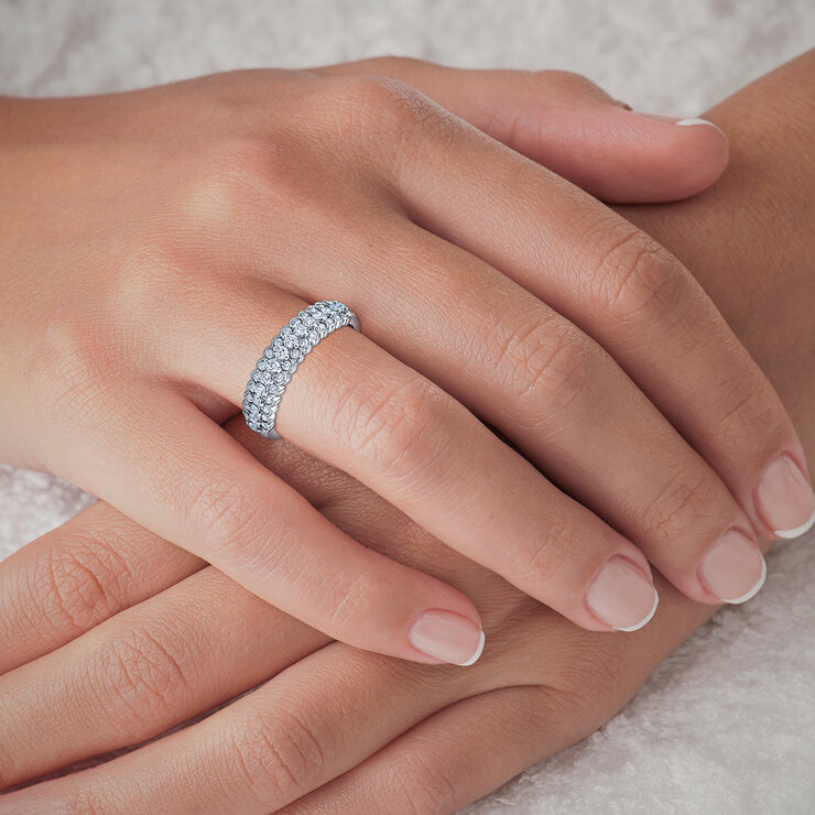 Anillo de Diamantes 0.50ctw, Oro Blanco 14K — Imagen 3 de 4