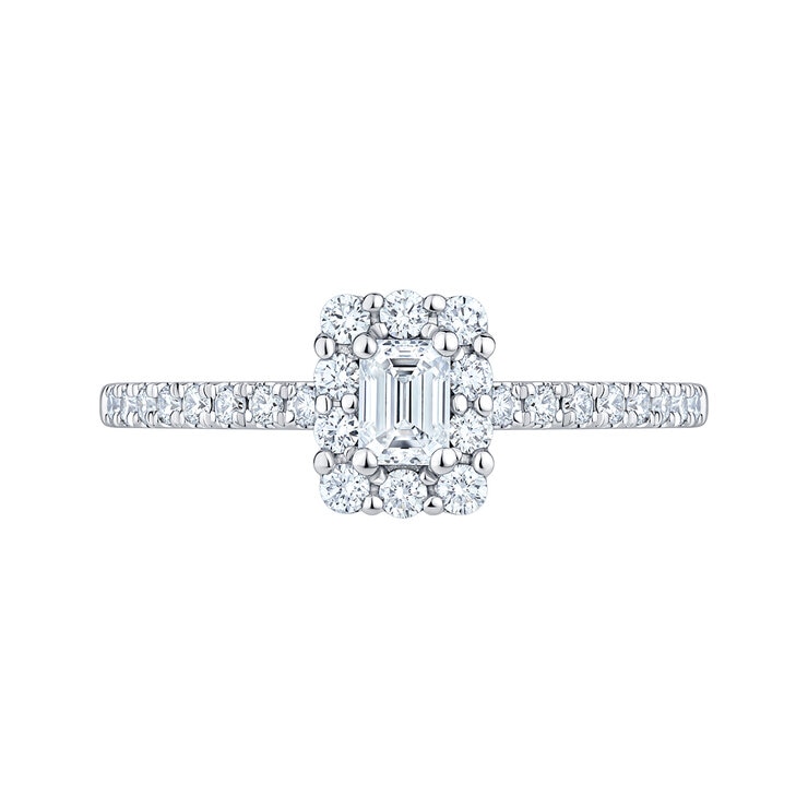 Anillo Nupcial de Diamantes 0.50ctw, Oro Blanco 14K — Imagen 2 de 4