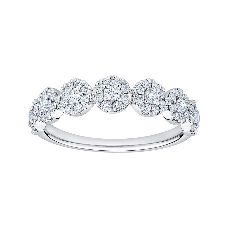 Anillo de Diamantes 0.50ctw, Oro Blanco 14K