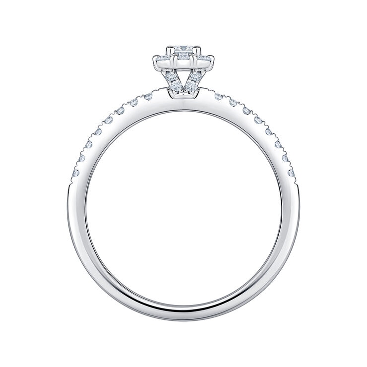 Anillo Nupcial de Diamantes 0.50ctw, Oro Blanco 14K — Imagen 3 de 4