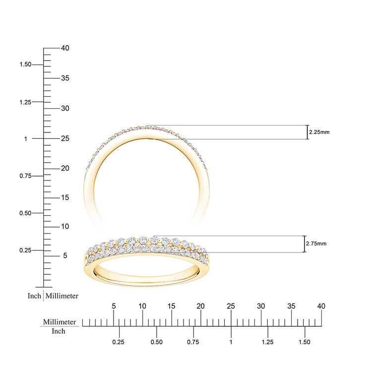 Anillo de Diamantes 0.25ctw, Oro Amarillo 14K — Imagen 3 de 4