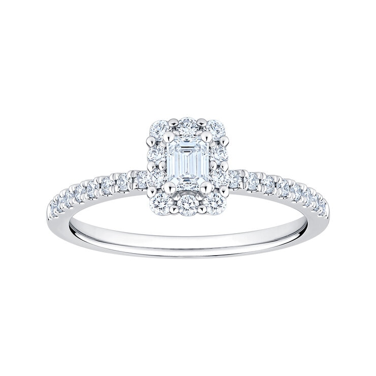 Anillo Nupcial de Diamantes 0.50ctw, Oro Blanco 14K — Imagen 1 de 4