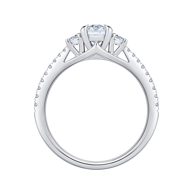 Anillo de Compromiso, 1.00ctw Diamantes, Oro Blanco 14K — Imagen 2 de 4