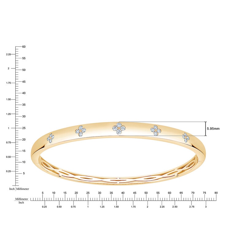 Pulsera Oval de Diamantes 0.40ctw, Oro Amarillo 14K — Imagen 3 de 4