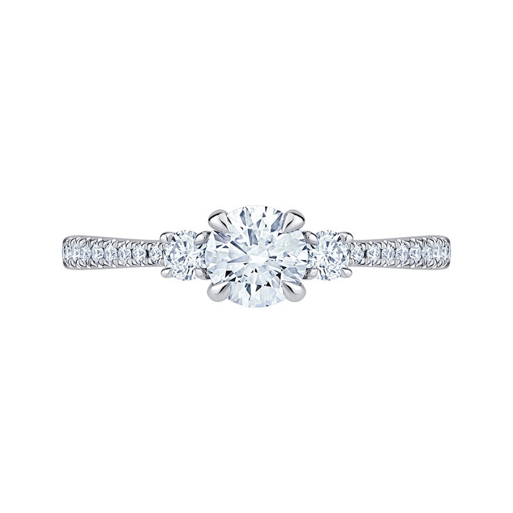 Anillo de Compromiso, 1.00ctw Diamantes, Oro Blanco 14K — Imagen 4 de 4