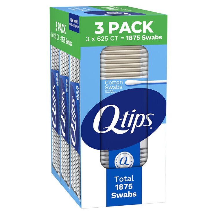 Q-Tips Cotonetes de Algodón 3 paquetes de 625 pzas — Imagen 3 de 3