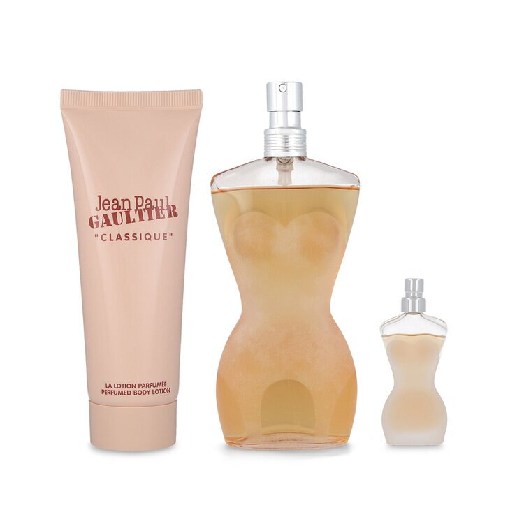 Set Jean Paul Gaultier Classique EDT Spray 100 ml + Body Lotion 75 ml + EDT 6 ml — Imagen 1 de 3