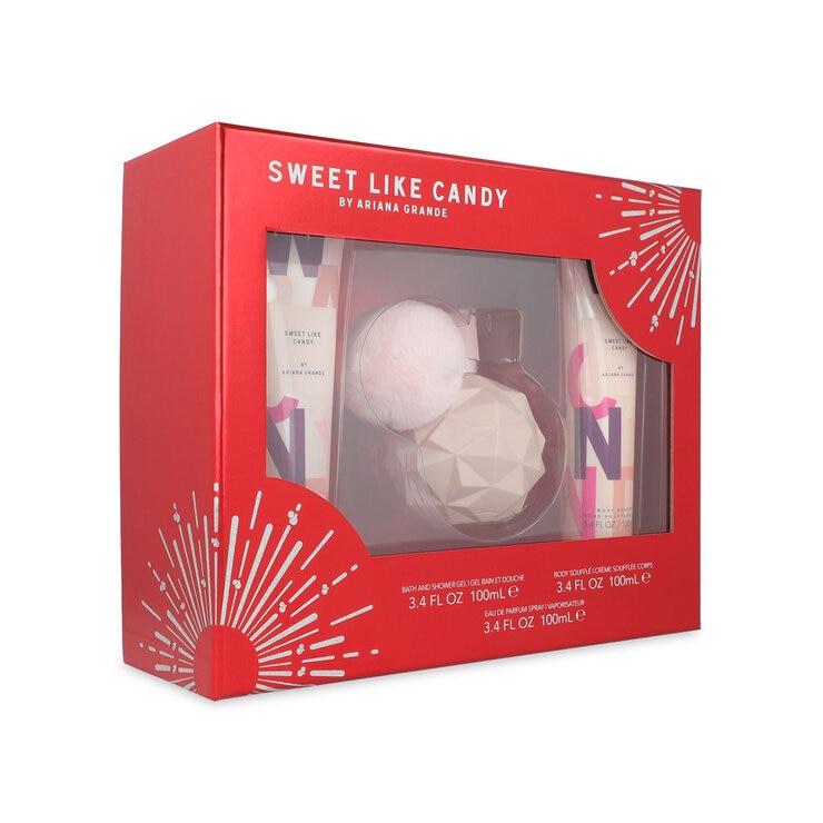 Set Ariana Grande Sweet Like Candy EDP Spray 100 ml + Body Souflee 100 ml + Shower Gel 100 ml — Imagen 2 de 3