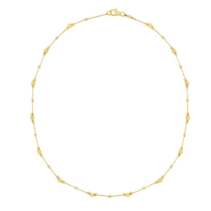 Collar con Cuentas Multiples, Oro Amarillo de 14K — Imagen 4 de 4