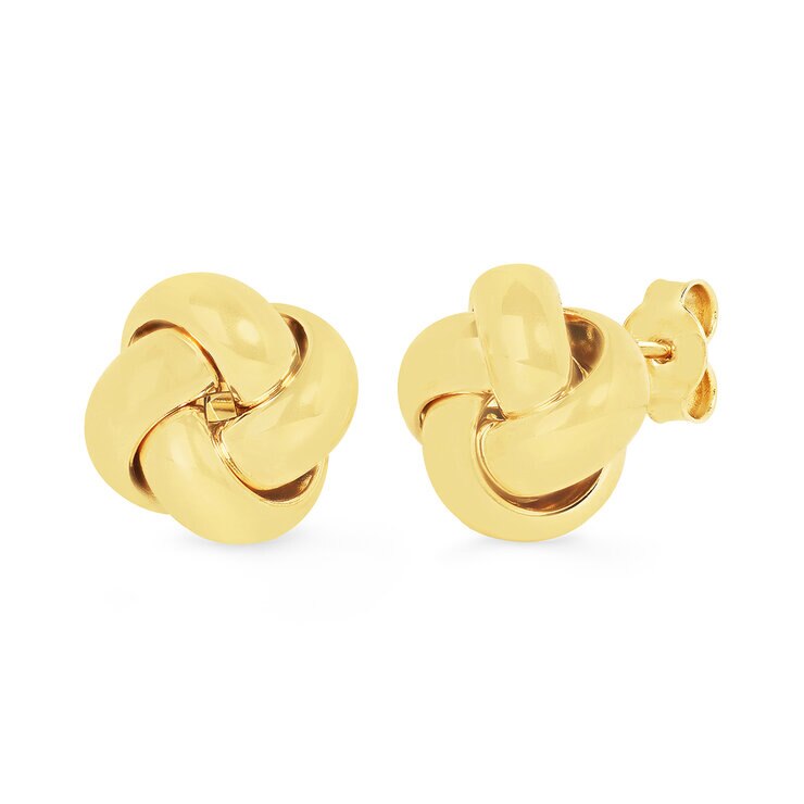 Aretes, Nudo de Amor, Oro Amarillo de 14K — Imagen 1 de 4