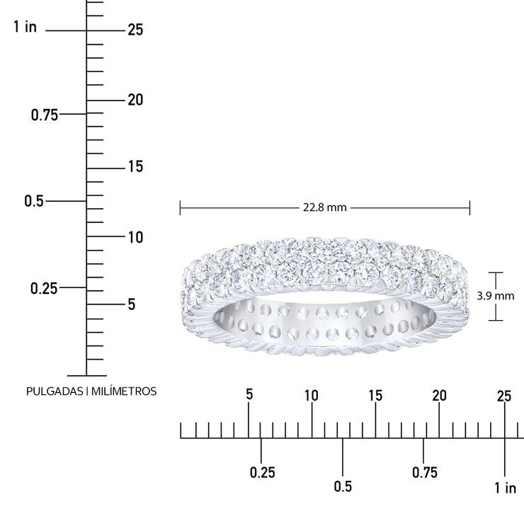 Anillo, Diamantes 1.70ctw, Oro Blanc 14K — Imagen 4 de 4