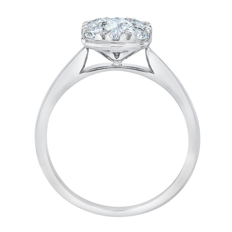 Anillo, Diamantes 0.71ctw, Oro Blanco 14K — Imagen 3 de 4