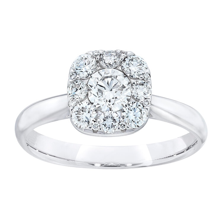 Anillo, Diamantes 0.71ctw, Oro Blanco 14K — Imagen 1 de 4