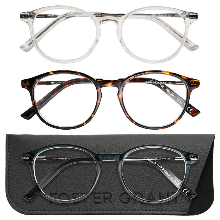 Foster Grant, Lentes de lectura, Dioptría +1.50 Unisex — Imagen 2 de 4