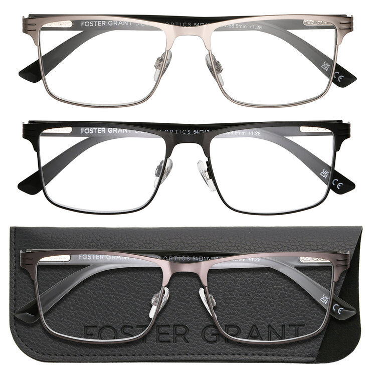Foster Grant, Lentes de lectura, Dioptría +3.00 para Caballero — Imagen 2 de 4