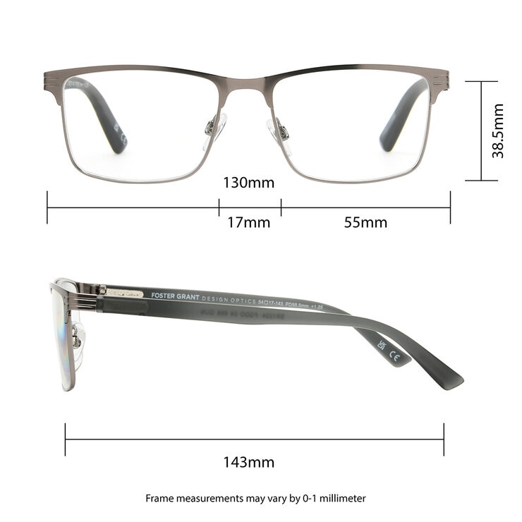 Foster Grant, Lentes de lectura, Dioptría +3.00 para Caballero — Imagen 4 de 4