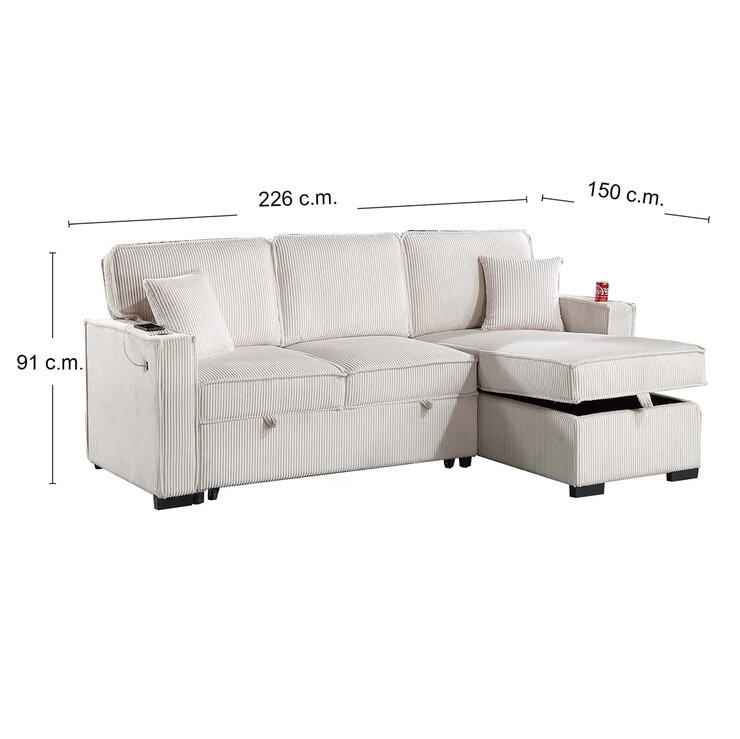 Bobkona, Eva, Sofá Cama Seccional Reversible — Imagen 2 de 4