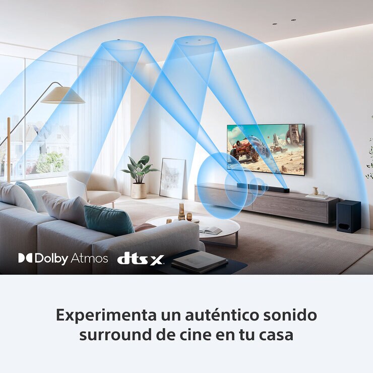 Sony Barra de Sonido de 3.1.2 Canales con Dolby Atmos y DTS:X con Subwoofer Inálambrico HT-B600//Z LA9 — Imagen 2 de 4