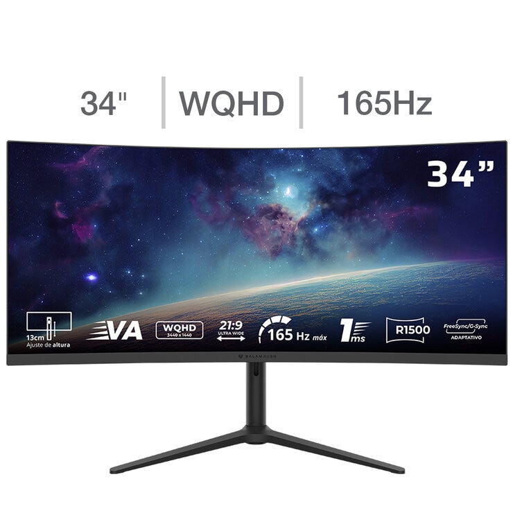 Balamrush Monitor Gamer 34" WQHD