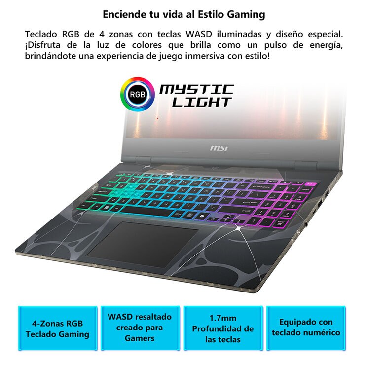 MSI CYBORG 15.6 FHD CI7 — Imagen 3 de 4