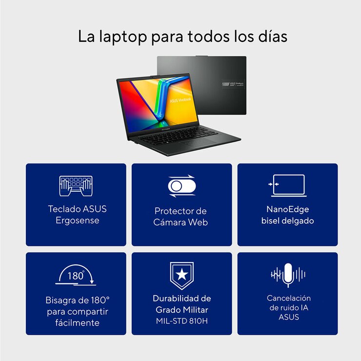 ASUS Vivobook Go 14 Laptop 14" Full HD Intel Core i3 8GB 512GB SSD — Imagen 2 de 4