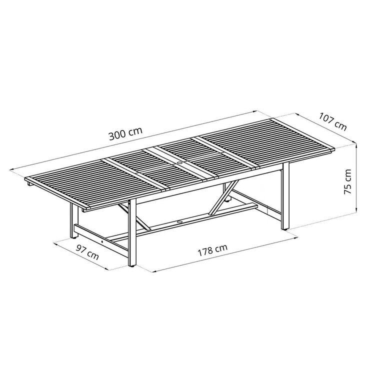 Midtown Concept, Leyland Mesa de Comedor Extensible para Exterior — Imagen 3 de 4