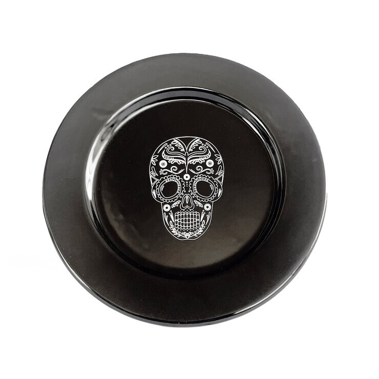 Baro Industrial, Vajilla Peltre, Diseño Calavera, 16 piezas — Imagen 2 de 4
