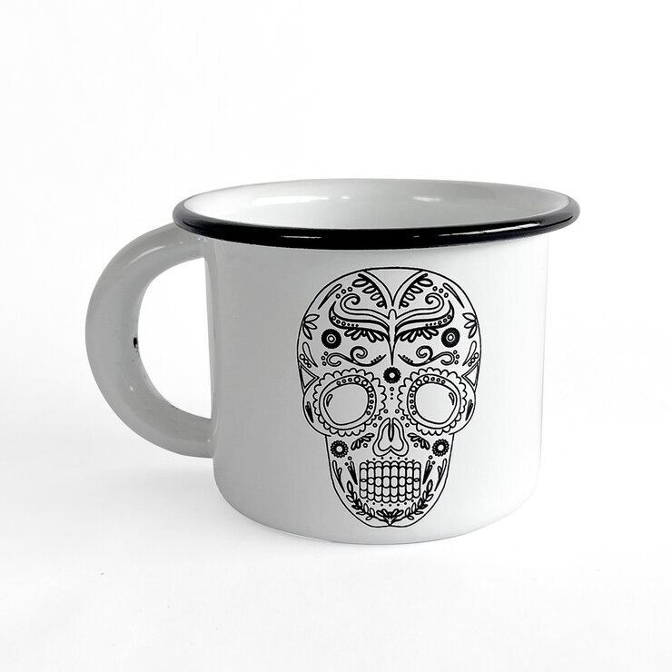 Baro Industrial, Vajilla Peltre, Diseño Calavera, 16 piezas — Imagen 4 de 4