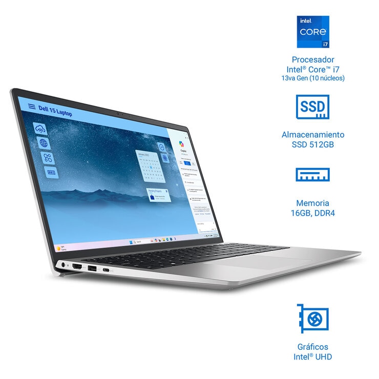 DELL Laptop 15 15.6" Full HD Intel Core i7 16GB 512SSD — Imagen 3 de 4