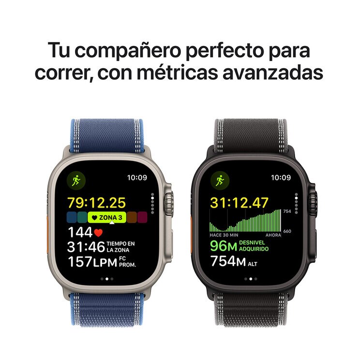 Apple Watch Ultra 3 (GPS + Celular) 49mm Titanio Negro + Correa Trail Negro Carbon - Talla M/L — Imagen 4 de 4