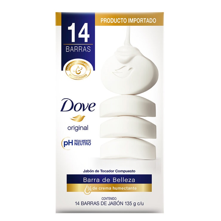 Dove Jabón Corporal en Barra 14 pzas — Imagen 2 de 3