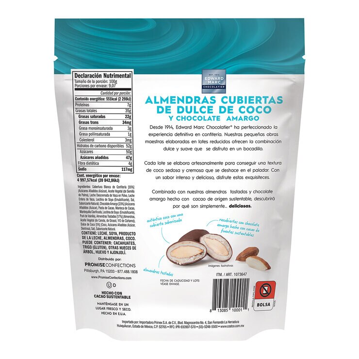 Edward Marc Almendras Cubiertas de Dulce de Coco y Chocolate Amargo 907 g — Imagen 2 de 2