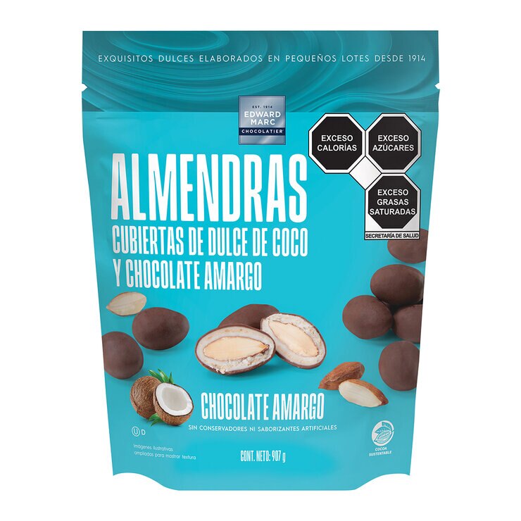 Edward Marc Almendras Cubiertas de Dulce de Coco y Chocolate Amargo 907 g — Imagen 1 de 2