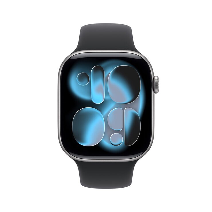 Apple Watch Series 11 (GPS + Celular) 46mm Aluminio Gris Espacial + Correa Deportiva Negra - Talla S/M — Imagen 3 de 4