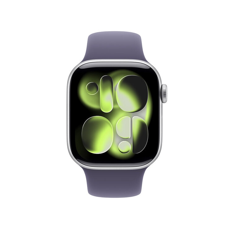 Apple Watch Series 11 (GPS + Celular) 42mm Aluminio Plata + Correa Deportiva Morado Niebla + Talla S/M — Imagen 3 de 4