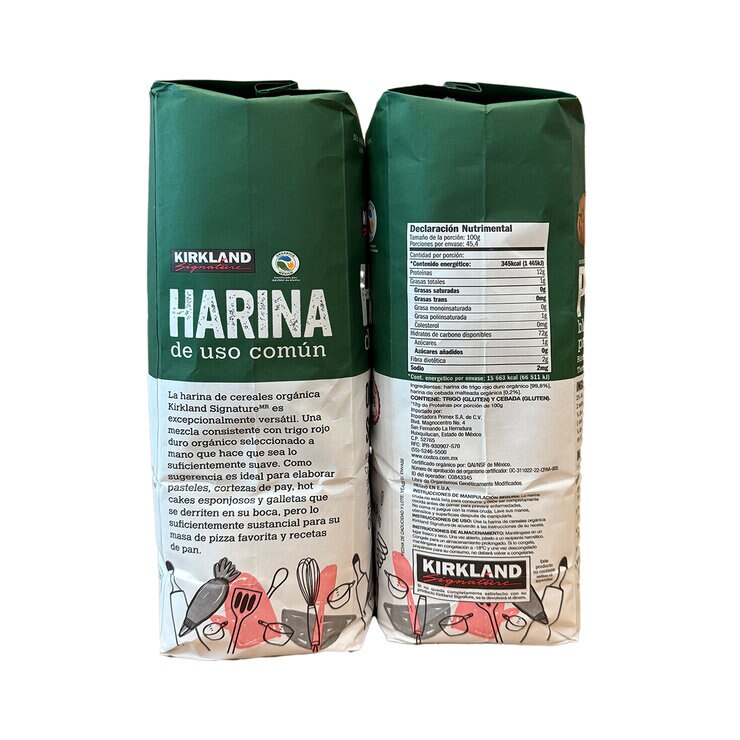Kirkland Signature Harina Orgánica sin Blanquear 4.54 kg — Imagen 3 de 3