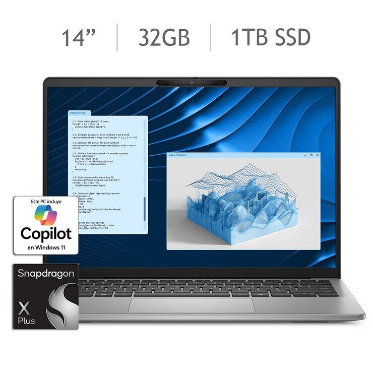 DELL Latitud 14 5455 Laptop 14" Snapdragon X Plus Full HD+ 32GB 1TB SSD — Imagen 1 de 4