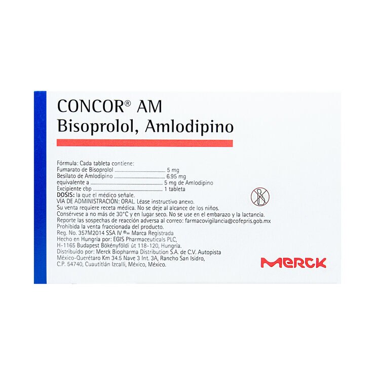 Concor AM 5/5 mg 30 Tabletas — Imagen 2 de 2