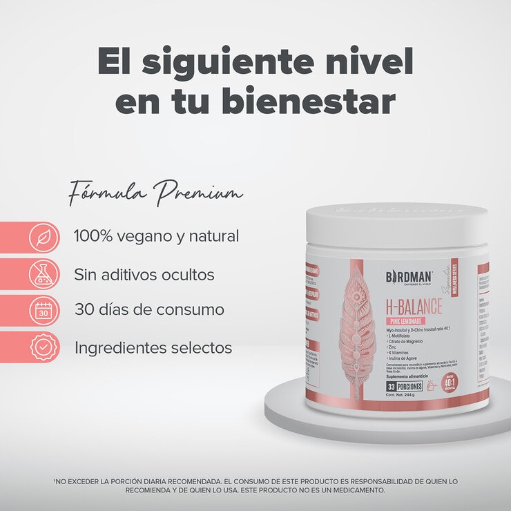 Birdman H Balance Sabor Limonada Rosa 244 gr — Imagen 3 de 4