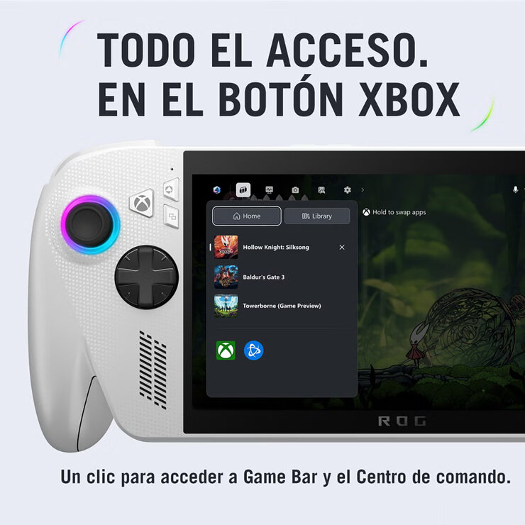ASUS ROG Xbox Ally Consola Portátil 7" Full HD AMD Ryzen Z2 A 16GB 512TB SSD — Imagen 2 de 4