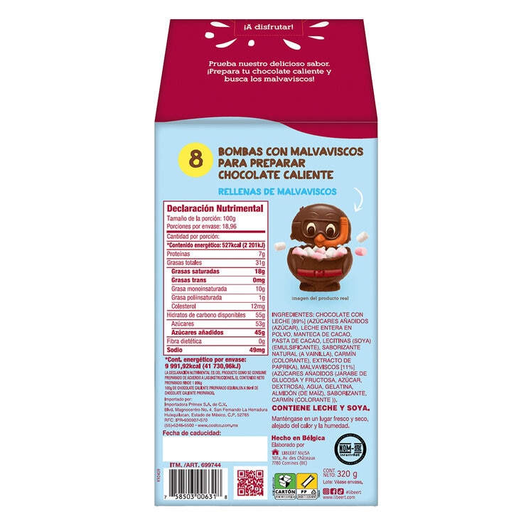 Libeert Bombas de Chocolate Belga con Malvaviscos 320 g — Imagen 2 de 2