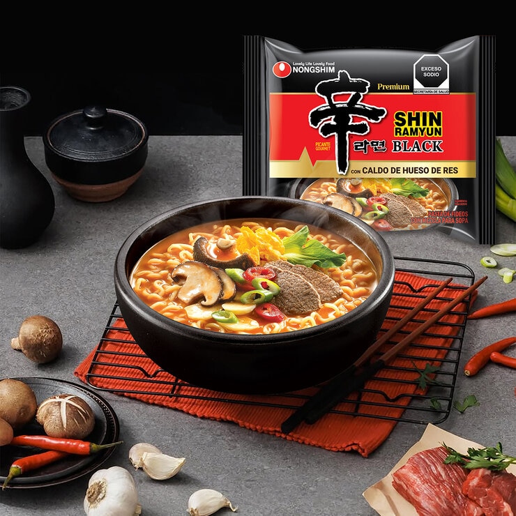 Shin Ramyun Fideos Ramen Coreanos 10/120 g — Imagen 2 de 4