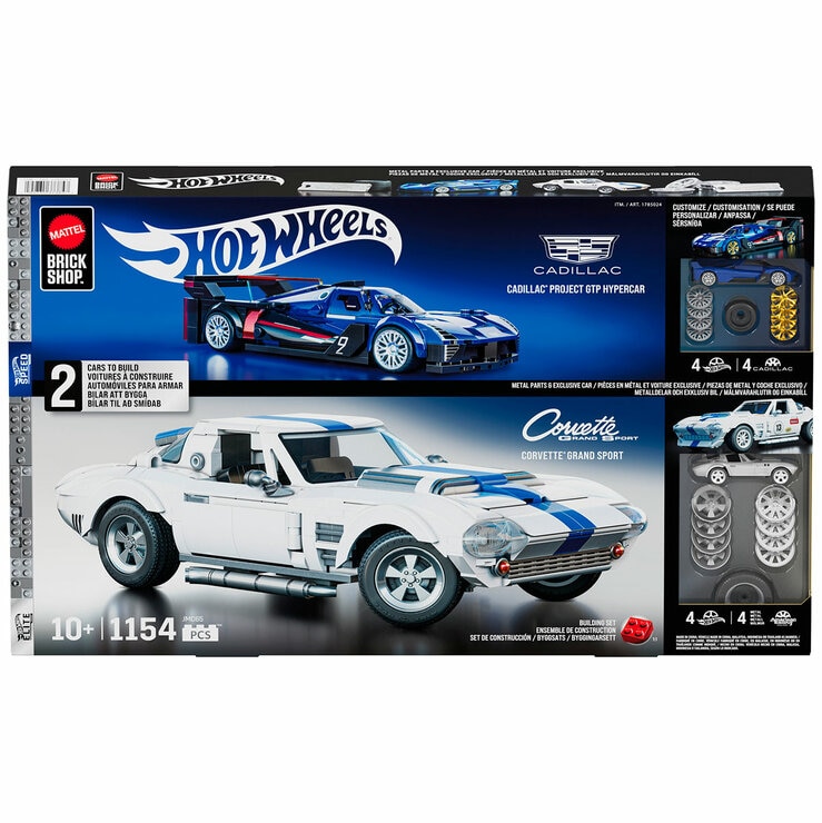 Hot Wheels Brick Shop Cadillac + Corvette, Set de Construcción — Imagen 3 de 4