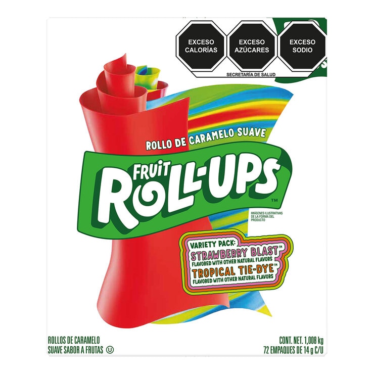 Fruit Roll - Ups Rollos de Caramelo Suave 72 pzas de 14 g — Imagen 1 de 3