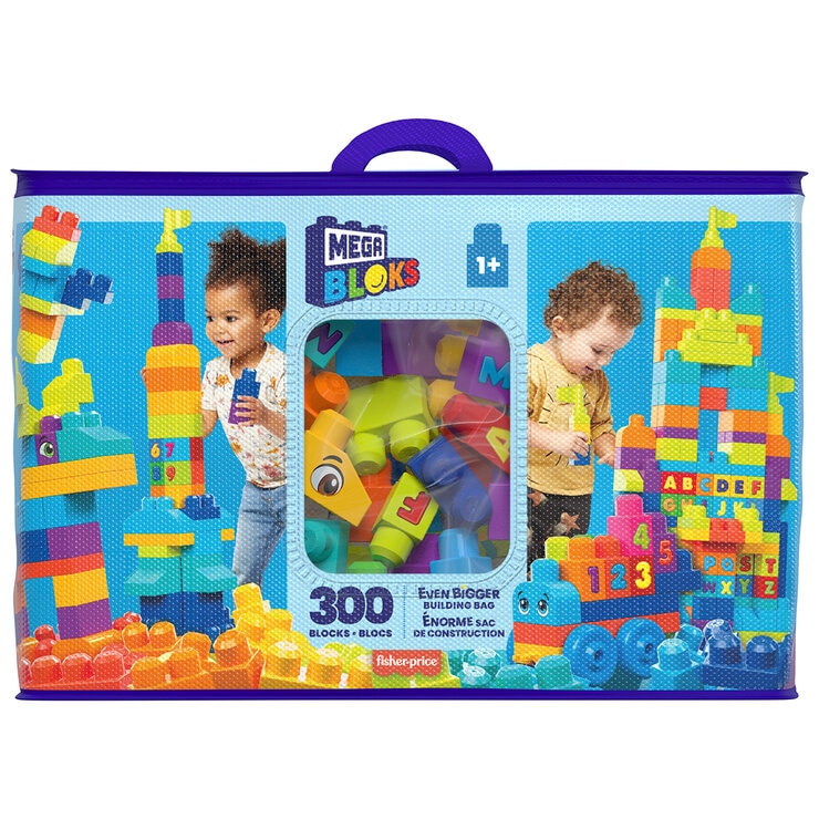 Fisher-Price, Bolsa de Mega Bloks con 300 Pzas — Imagen 1 de 4
